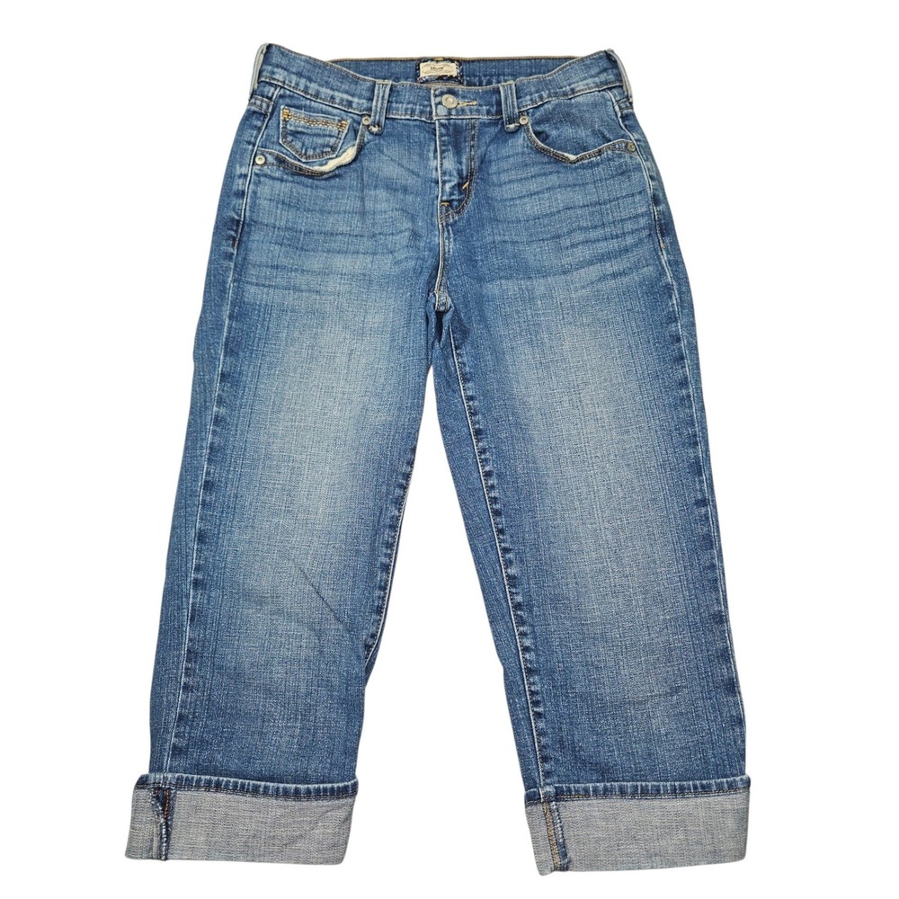 Levi's VTG 2000s 515 Capri Jeans Medium Wash Blue Denim Sz 4